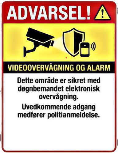 Advarsel om videoovervågning